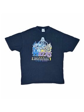 Pro West 2020 LA Champions Lakers x Dodgers Black Crew Neck Tee - Size 3XL
